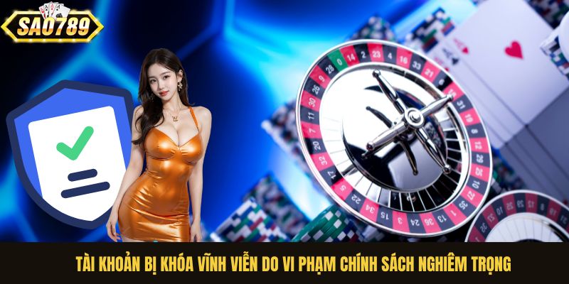 Tài khoản bị khóa vĩnh viễn do vi phạm chính sách nghiêm trọng